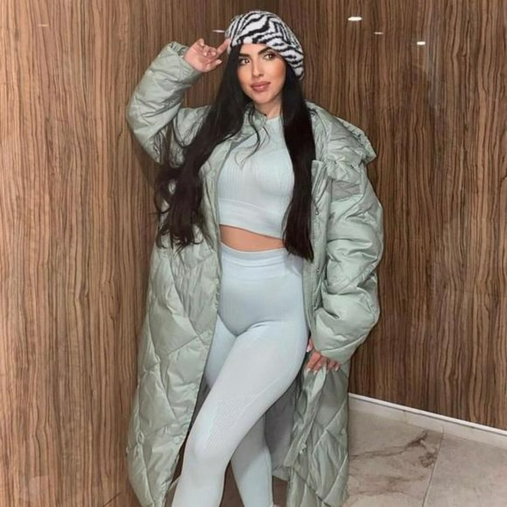 ZARA QUILTED PUFFER COAT WITH HOOD